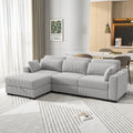 Canapé d'Angle Modulaire Velours Côtelé – Convertible 2 Places | L'atelier de Candice