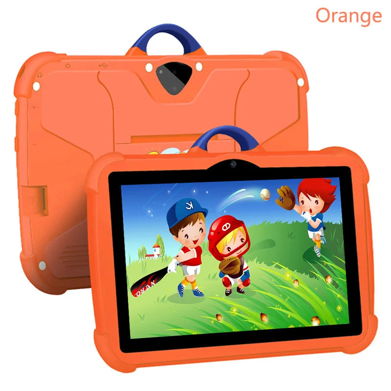 Nouveau motif de dessin animé Tablette pour enfants 7 pouces Quad Core 4 Go de RAM 64 Go ROM Android Apprentissage Éducation Jeux Tablettes Cadeaux pour enfants