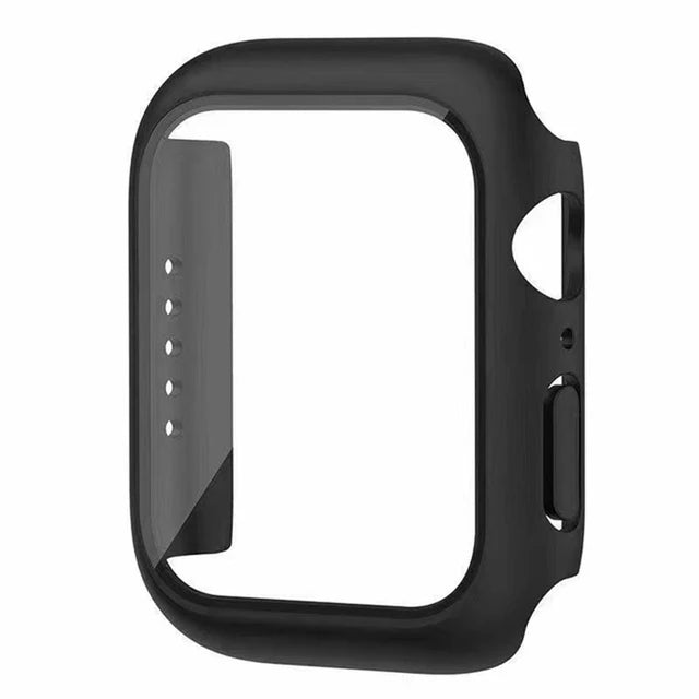 Glass+Cover For Apple Watch case 11 10 9 8 7 6 SE 5 Accessorie Screen Protector Apple iWatch serie 44mm 40mm 41mm 45mm 42mm 46mm