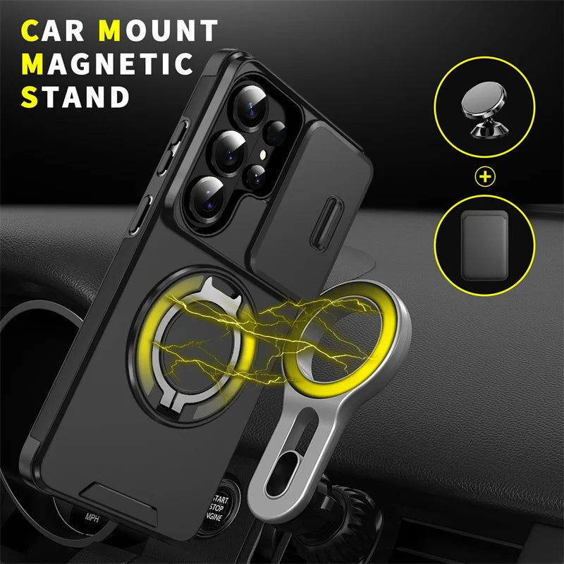 Coque Armor Samsung Galaxy S26 Ultra – Antichoc, Bague 360° & Support Magnétique
