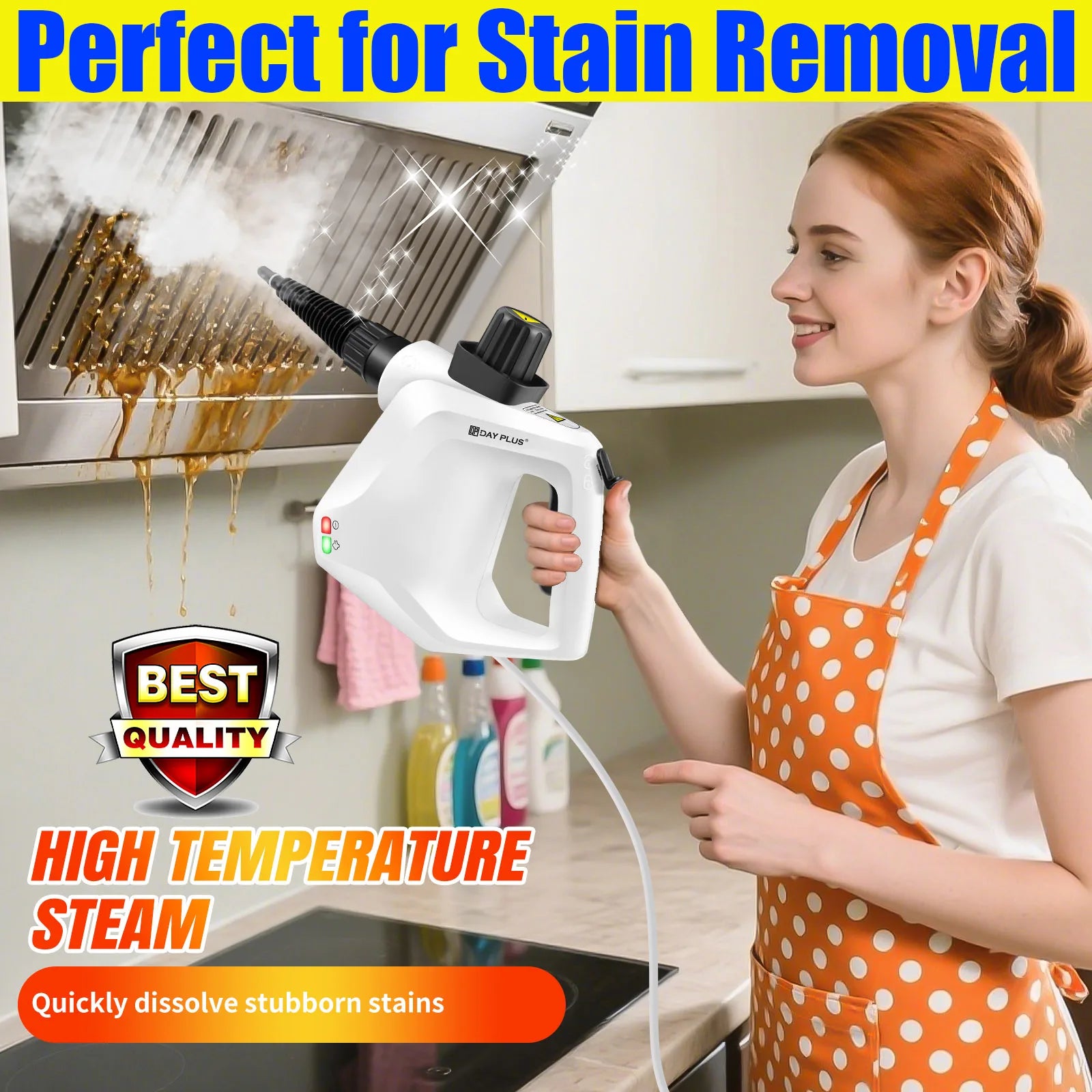 DayPlus 4500W Steam Cleaner High Temperature Jet Washer Range Hood for Kitchen Air Conditioner Car Clean Machine Home Appliances