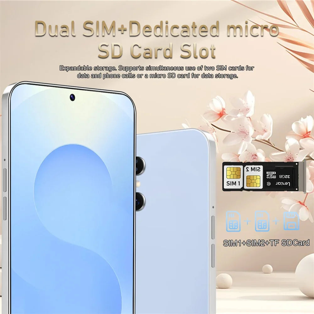 NEW HOT Mobile Phones S26 Ultra Smartphone Android 5G Cell Phone 16GB 1TB 7800mAh Octa Core Face Unlock Dual SIM GSM 7.3 Inch HD Android 15