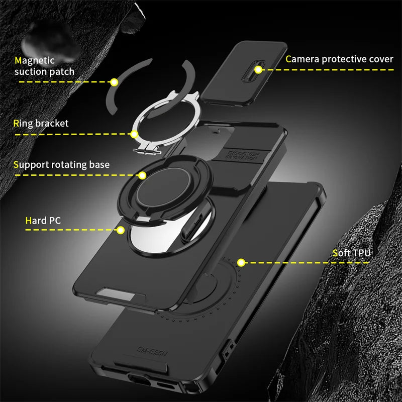 Coque Armor Samsung Galaxy S26 Ultra – Antichoc, Bague 360° & Support Magnétique