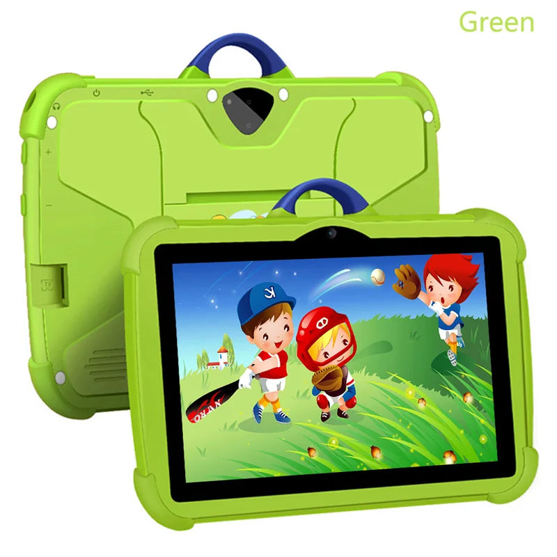 Nouveau motif de dessin animé Tablette pour enfants 7 pouces Quad Core 4 Go de RAM 64 Go ROM Android Apprentissage Éducation Jeux Tablettes Cadeaux pour enfants