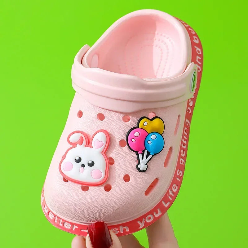 Summer Children Garden Slippers Shoes Boys&Girls Beach Sandal Kids Lightweight Breathable Cute Cartoon Slip Baby Slippers