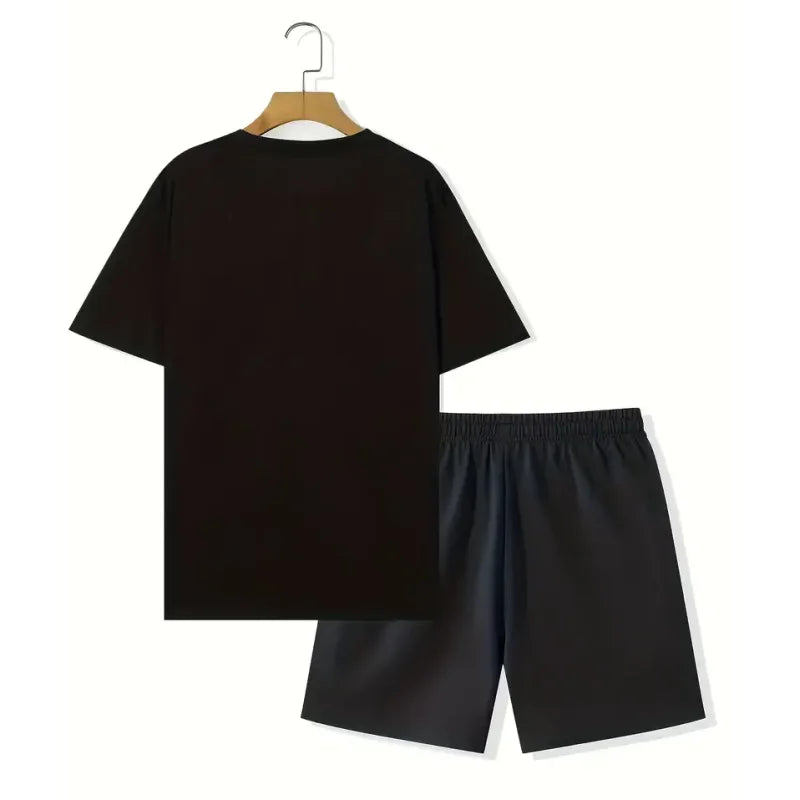 2026 Fun Bear Harajuku T-shirt Hommes Été Lâche Quotidien Couple Costume Extérieur Street Short à Manches Courtes Deux Pièces Costume D’Été Pour Hommes