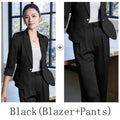 Mode Bureau Dames Blazer et Pantalon Costume Formel Angola Rouge Femmes Veste Pantalon Femmes Affaires Travail Vêtements 2 Pièces Ensemble