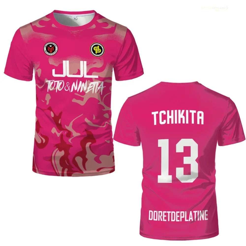 Nouveau maillot d’été JUL Jersey Tchikita Juvenil Respirant Entraînement à séchage rapide Maillot de football Hommes Femmes Mode T-shirt de sport Enfant