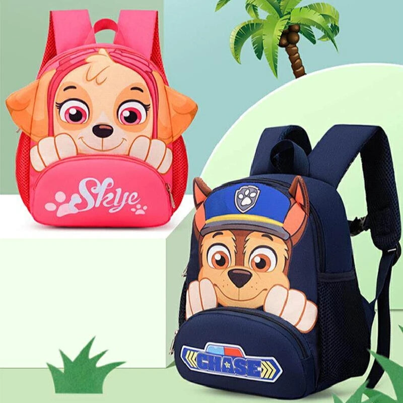 Paw Patrols Anime Chase Schoolbag Skye Kawaii Cute Nylon Backpack Boy Girl Comfort Leisure Shoulders Bags Knapsack Surprise Gift