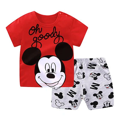 Été Donald Duck Cartoon 2 pièces survêtement garçons décontracté ensemble de vêtements pour enfants T-shirt et short enfants 1-4 ans