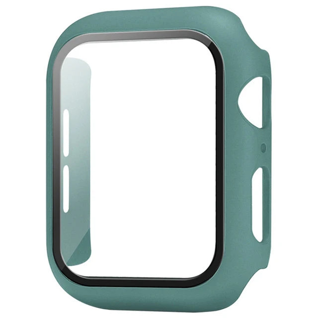 Glass+Cover For Apple Watch case 11 10 9 8 7 6 SE 5 Accessorie Screen Protector Apple iWatch serie 44mm 40mm 41mm 45mm 42mm 46mm