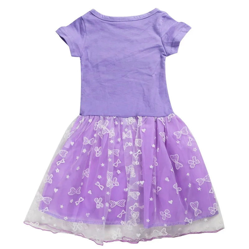 KPop Demon Hunters Rumi Dress Kids Summer Dress Baby Girl's Casual Dresses & Bag 2pcs Sets Lovely Wedding Party Princess Vestido