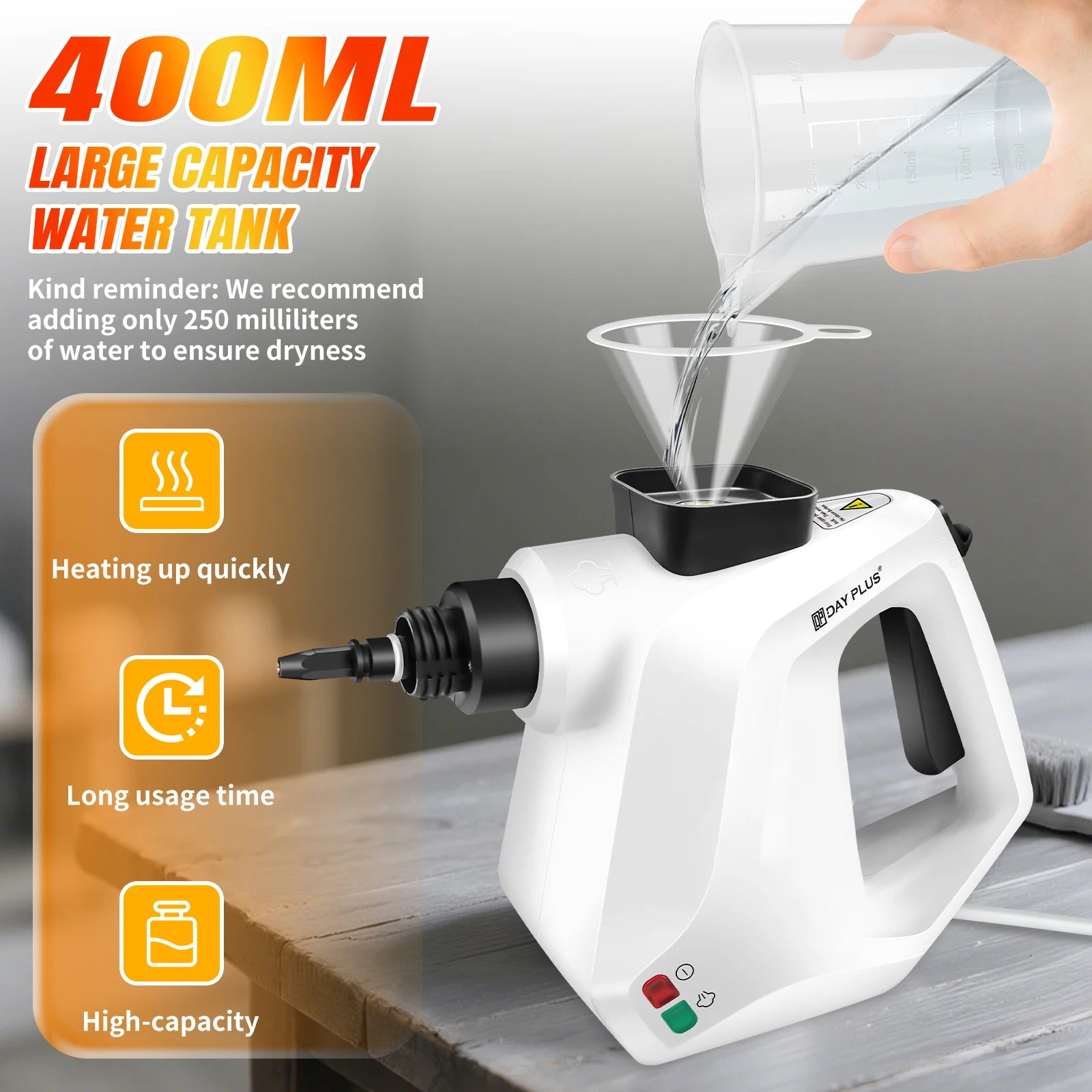 DayPlus 4500W Steam Cleaner High Temperature Jet Washer Range Hood for Kitchen Air Conditioner Car Clean Machine Home Appliances
