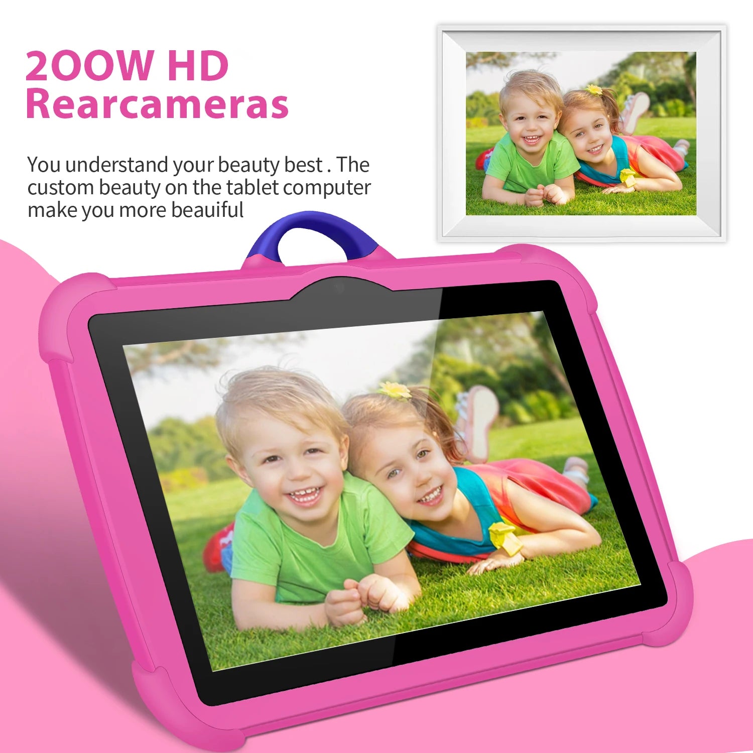 Nouveau motif de dessin animé Tablette pour enfants 7 pouces Quad Core 4 Go de RAM 64 Go ROM Android Apprentissage Éducation Jeux Tablettes Cadeaux pour enfants