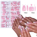 Kit 144 Faux Ongles French Carré Court Brillant – Mains & Pieds | L'atelier de Candice