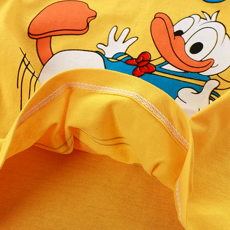 Été Donald Duck Cartoon 2 pièces survêtement garçons décontracté ensemble de vêtements pour enfants T-shirt et short enfants 1-4 ans
