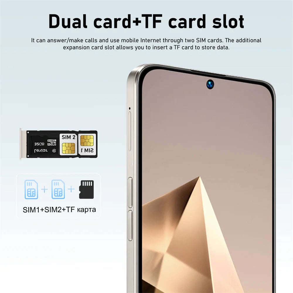 NEW HOT Mobile Phones S26 Ultra Smartphone Android 5G Cell Phone 16GB 1TB 7800mAh Octa Core Face Unlock Dual SIM GSM 7.3 Inch HD Android 15