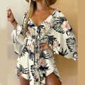 Robe bohème fleurie femme col V -L’atelier de Candice