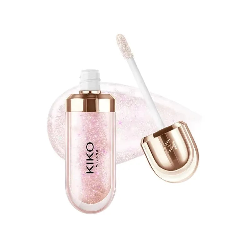 KIKO 3D Liquid Lip Glaze Transparent Lip Gloss Mirror Lipstick Nourishing Glossy Full Lips Not Fading Milk Tea Bean Paste Makeup