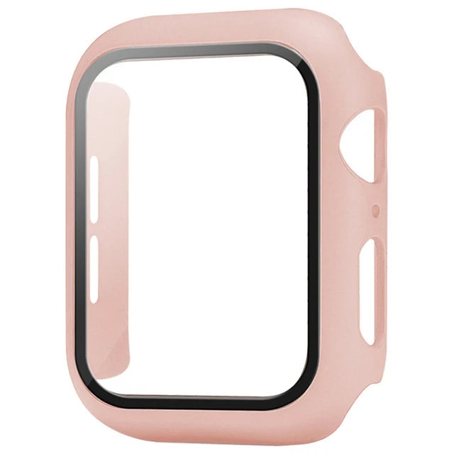 Glass+Cover For Apple Watch case 11 10 9 8 7 6 SE 5 Accessorie Screen Protector Apple iWatch serie 44mm 40mm 41mm 45mm 42mm 46mm