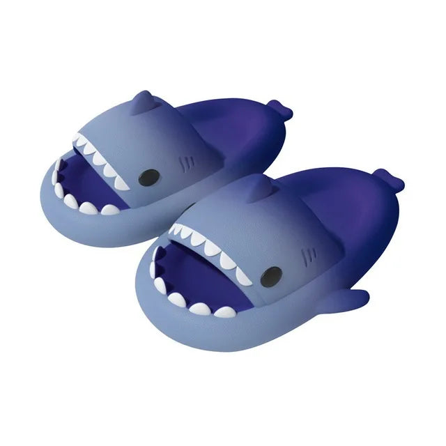 Luminous Christmas Shark Slippers Men Pirate Milk Cow Soft Sandals Adult Bathroom Non-slip Flip Flops Couple Outdoor EVA Shoes