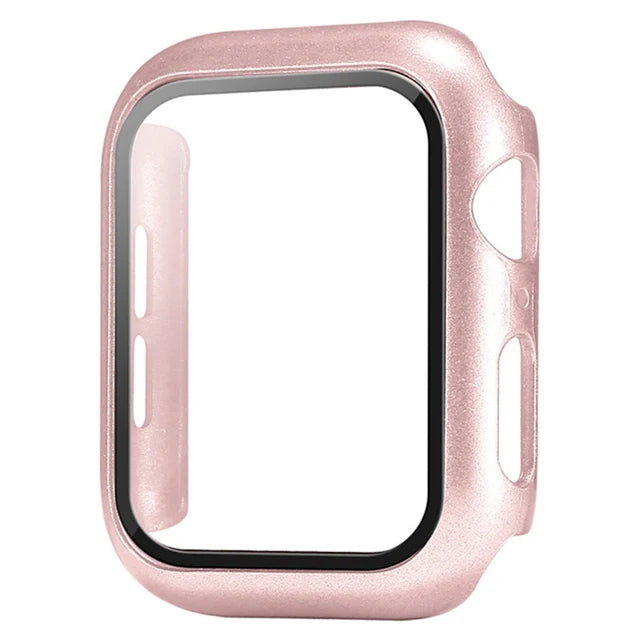 Glass+Cover For Apple Watch case 11 10 9 8 7 6 SE 5 Accessorie Screen Protector Apple iWatch serie 44mm 40mm 41mm 45mm 42mm 46mm