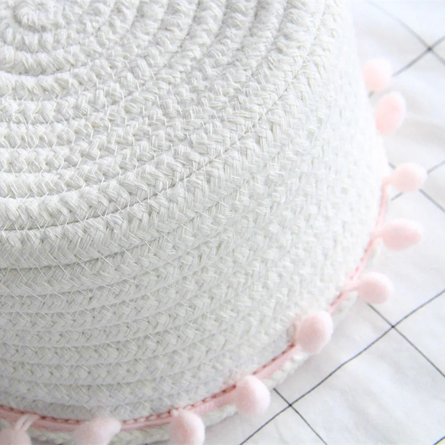 Panier Rangement Tressé Coton – Jouets, Bureau & Maison | L'atelier de Candice