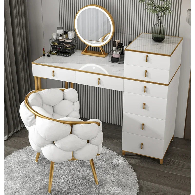 Fauteuils de luxe nordiques design Velours simple Chaise à café relaxante salon INS Pain chaise de maquillage balcon Meubles modernes