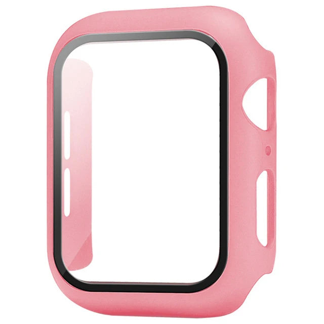 Glass+Cover For Apple Watch case 11 10 9 8 7 6 SE 5 Accessorie Screen Protector Apple iWatch serie 44mm 40mm 41mm 45mm 42mm 46mm