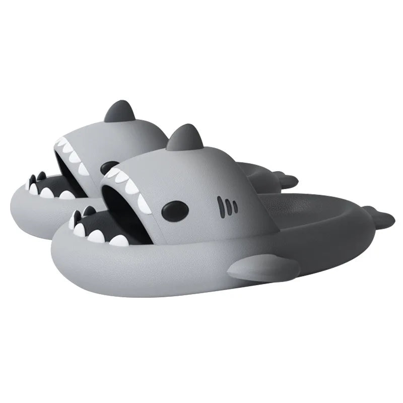 Luminous Christmas Shark Slippers Men Pirate Milk Cow Soft Sandals Adult Bathroom Non-slip Flip Flops Couple Outdoor EVA Shoes