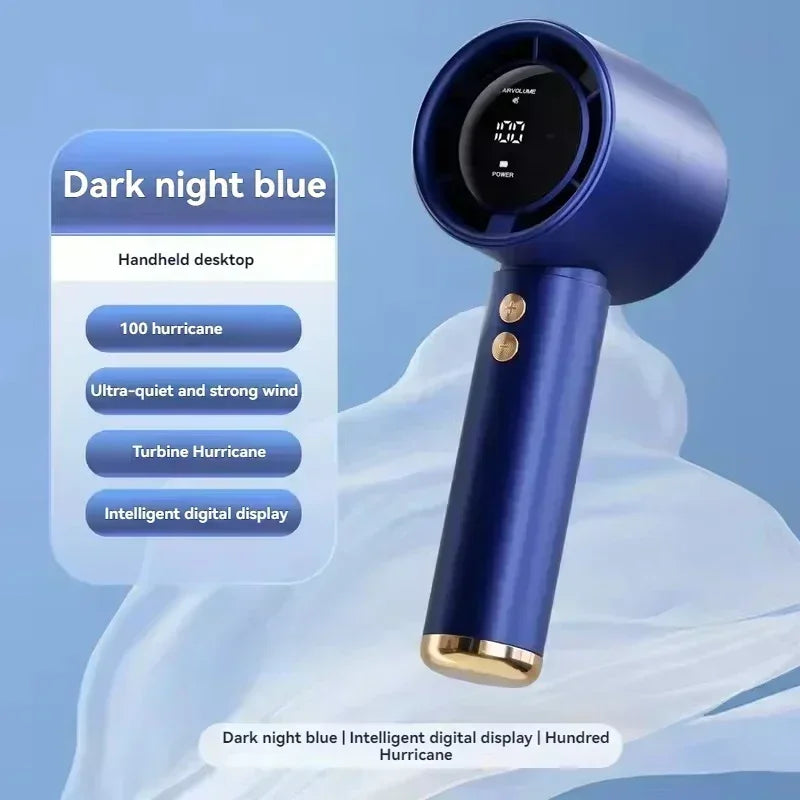 HOMEFISH Mini Handheld Fan USB Fast Charging Portable Air Calculating Fan Mute Highspeed Fan for Travel Outdoor Activities