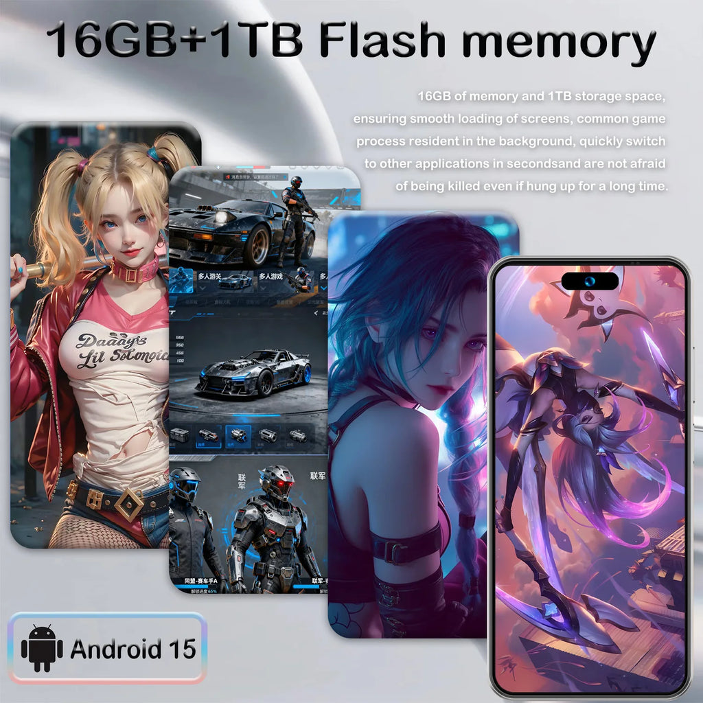 2026 Version mondiale I17 Promax Pro 4G 5G Double carte Double système de veille Original Intelligent 7.3inch 8000mAh Batterie Arrivée