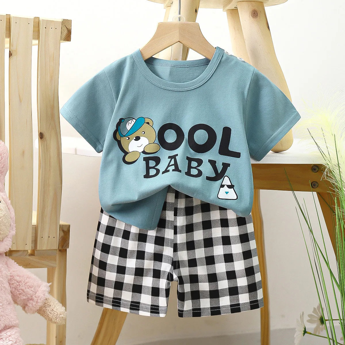Été Donald Duck Cartoon 2 pièces survêtement garçons décontracté ensemble de vêtements pour enfants T-shirt et short enfants 1-4 ans