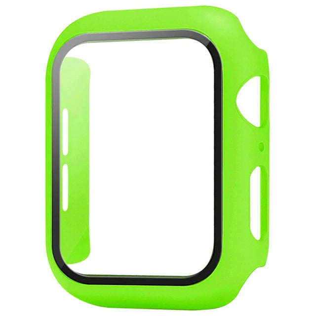 Glass+Cover For Apple Watch case 11 10 9 8 7 6 SE 5 Accessorie Screen Protector Apple iWatch serie 44mm 40mm 41mm 45mm 42mm 46mm