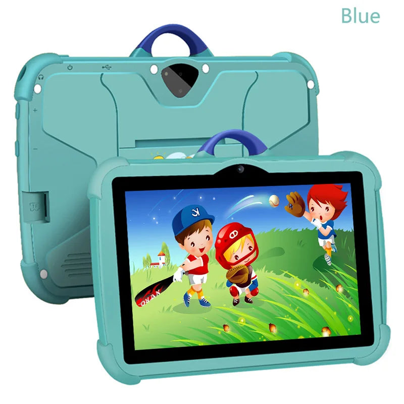 Nouveau motif de dessin animé Tablette pour enfants 7 pouces Quad Core 4 Go de RAM 64 Go ROM Android Apprentissage Éducation Jeux Tablettes Cadeaux pour enfants