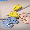 Summer 3D Shark Slides 2026 Kids EVA Soft Sole Non-Slip Cartoon Beach Slippers for Boys Girls Indoor Outdoor Pool Shoes