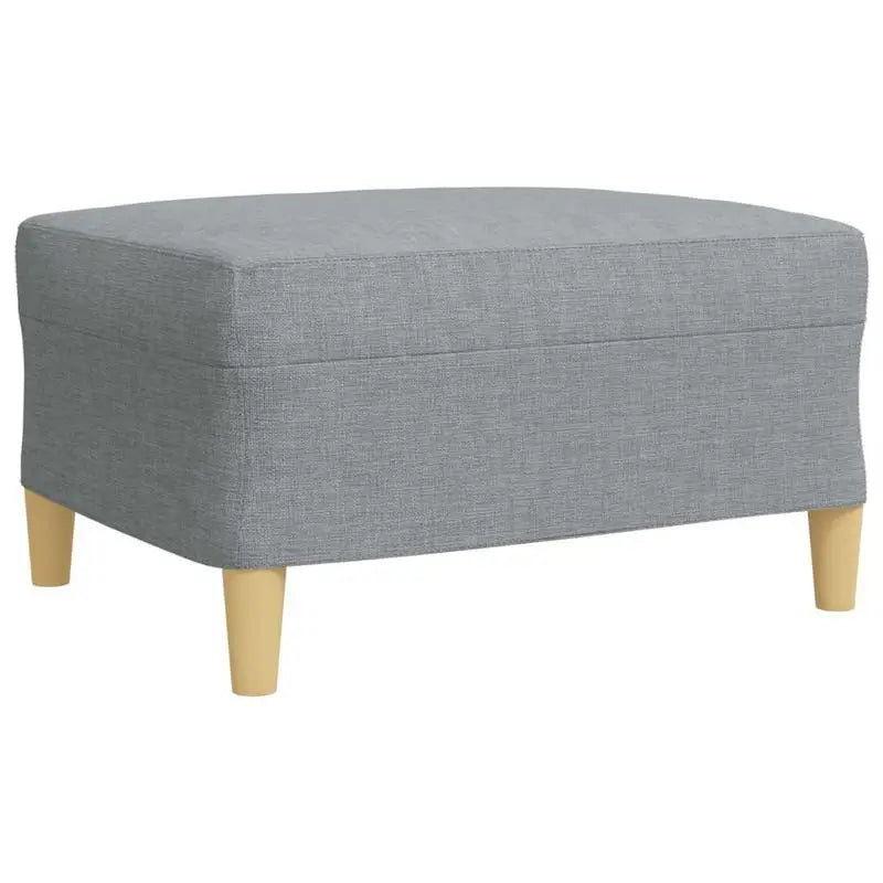 vidaXL Sofa Set Light Grey Fabric 3 Pieces Living Room Furniture Modern Comfortable Upholstered Couch with Footstool Home Decor