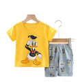 Été Donald Duck Cartoon 2 pièces survêtement garçons décontracté ensemble de vêtements pour enfants T-shirt et short enfants 1-4 ans