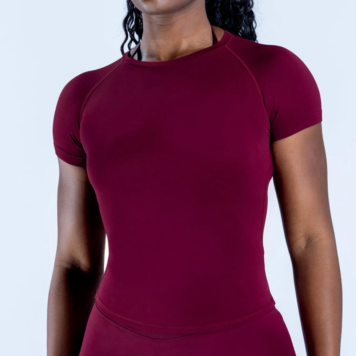 3 Pieces Gym Set Woman Seamless Short Sleeve Top & Scrunch Gym Shorts& Sport Strappy Bra Bodysuit Workout Suits Gym Clothes